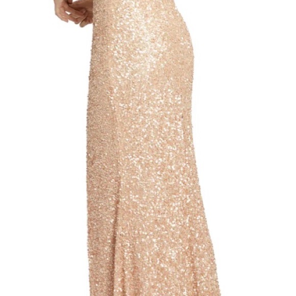 Mac Duggal Sequined Gold/Rose Dress size 8. - Picture 3 of 10